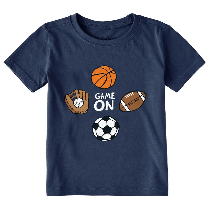 Toddler Game On Sports Short Sleeve Crusher Tee Shirt
