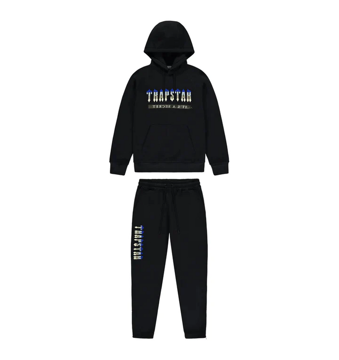 Trapstar Chenille Decoded 2.0 Hoodie Tracksuit Black/Ice Edition