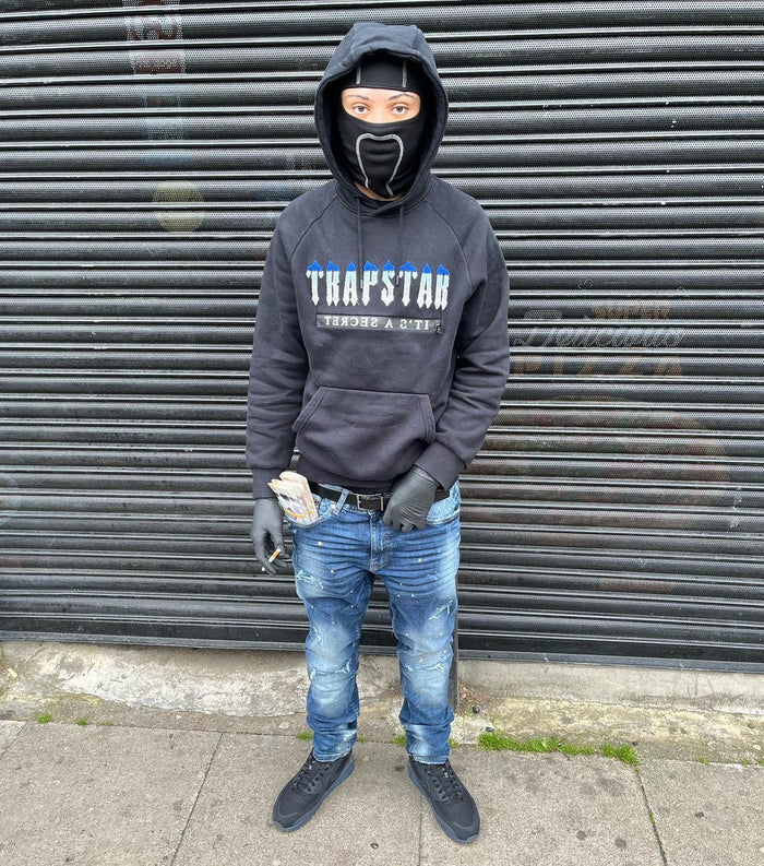 Trapstar Chenille Decoded 2.0 Hoodie Tracksuit Black/Ice Edition