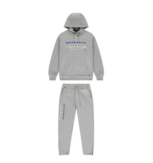 Trapstar Chenille Decoded Hoodie 2.0 Tracksuit Grey Ice Edition