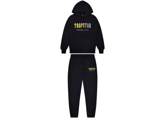 Trapstar Chenille Decoded Hoodie Tracksuit Black/Yellow