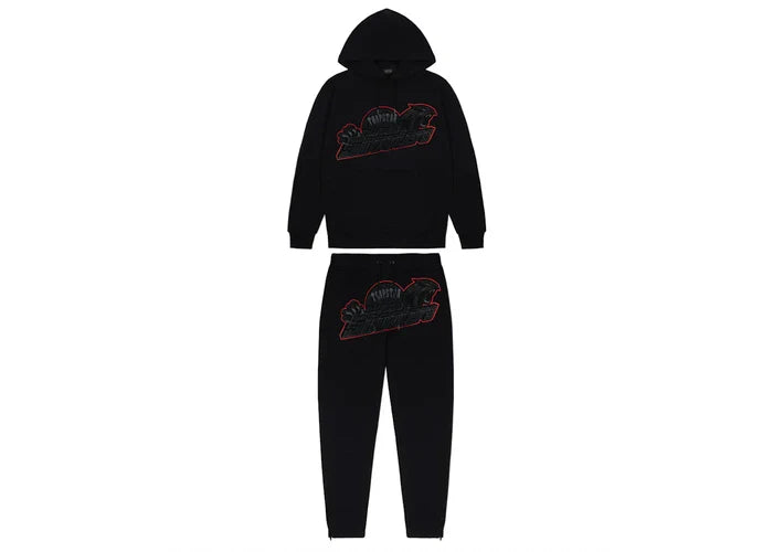 Trapstar Shooters Hoodie 2.0 Tracksuit Black/Red