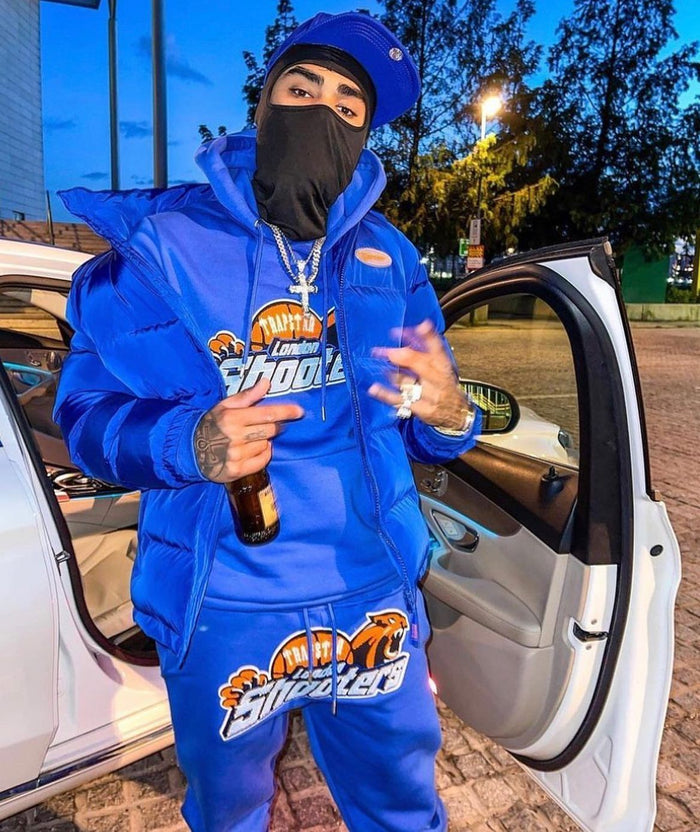 Trapstar Shooters Hoodie Tracksuit Blue/Orange