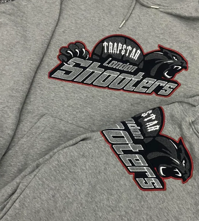 Trapstar Shooters Hoodie Tracksuit Grey/Red