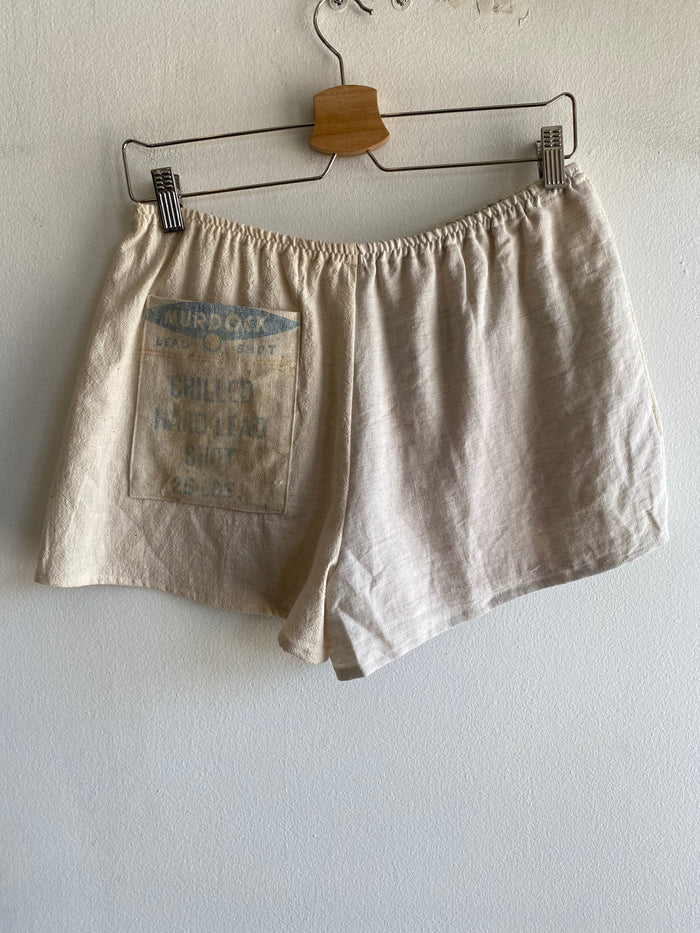 Trash Textiles - Handmade Antique Feedsack Shorts