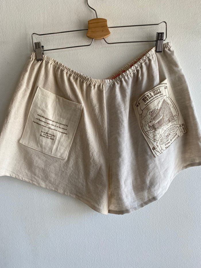 Trash Textiles - Handmade Antique Feedsack Shorts