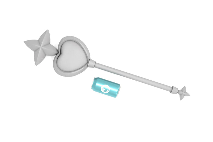 Three Magics Heart-Shaped Magic Wand DIY Cosplay Prop Kit - Magical Girl Anime Props - Transform Magic Staff Top & Bottom- Magical Foci Kit