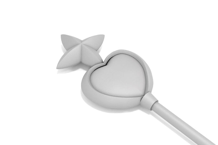 Three Magics Heart-Shaped Magic Wand DIY Cosplay Prop Kit - Magical Girl Anime Props - Transform Magic Staff Top & Bottom- Magical Foci Kit