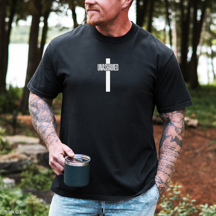 Unashamed Cross Christian Graphic T-Shirt