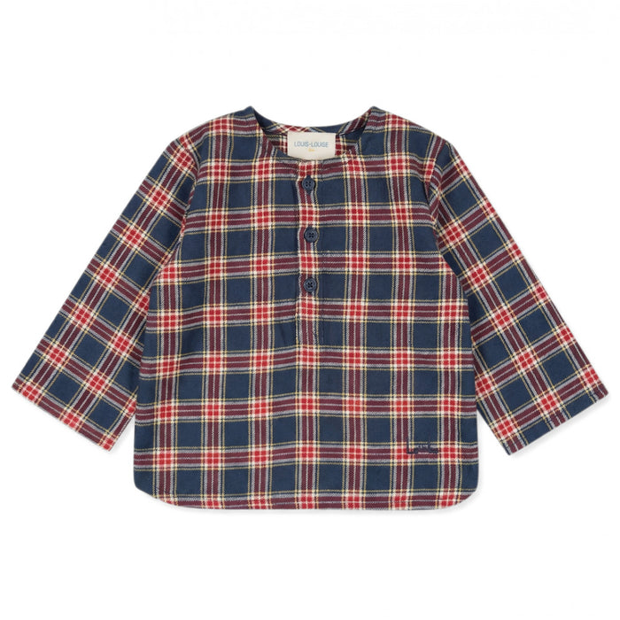 Uncle Shirt Twill Tartan Dark Navy