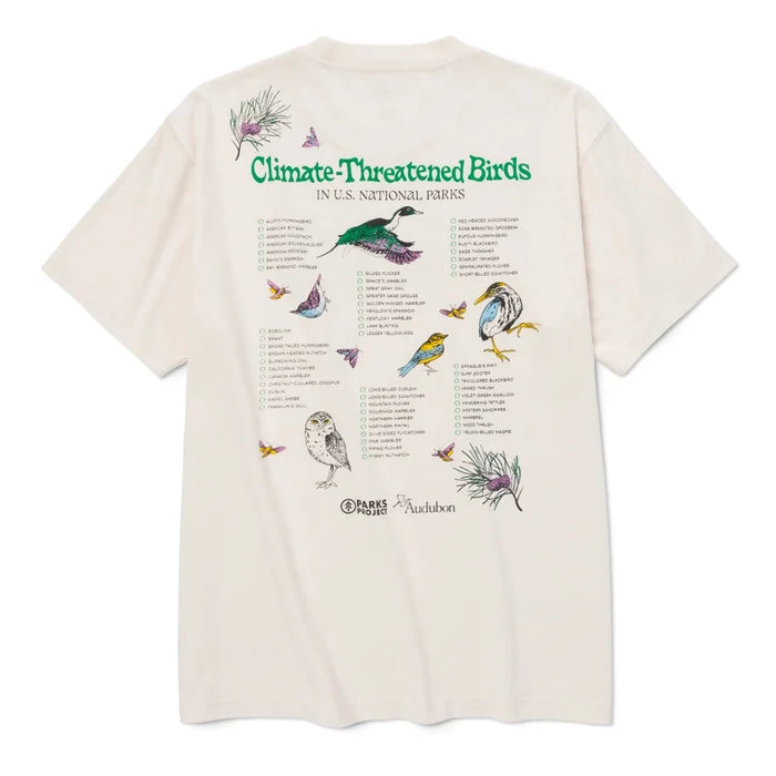 Unisex Parks Project x Audubon Bird Checklist Short Sleeve Tee Shirt