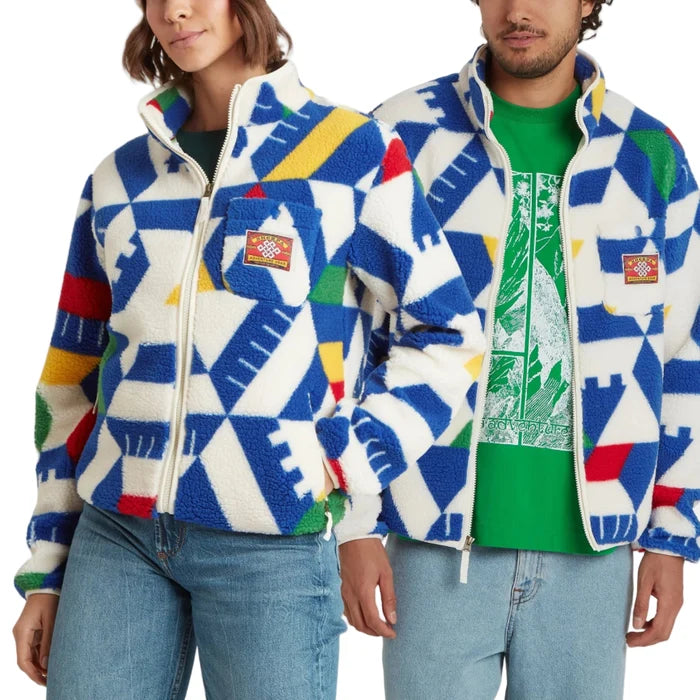 Unisex Tarcho Printed Full Zip Fleece Sweater