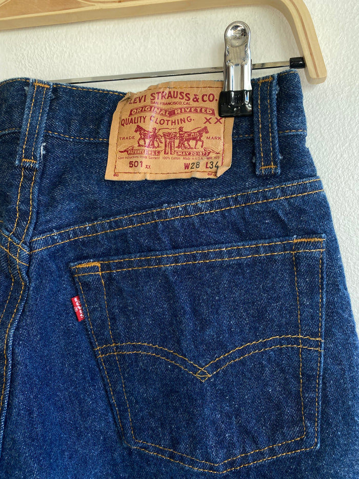 Vintage 1980’s Levi’s One-Wash 501 Denim Jeans - La Lovely Vintage