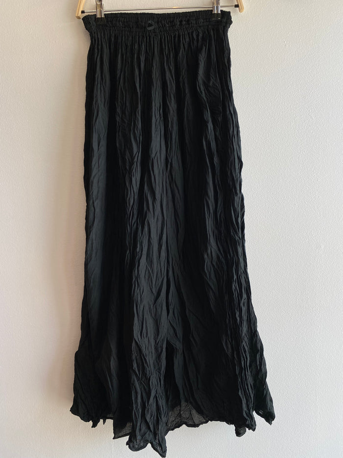 Vintage 90s black cotton maxi skirt - La Lovely Vintage