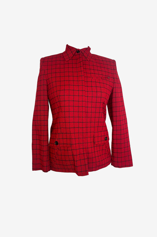 Vintage Ralph Lauren Wool Red Check Jacket image 0