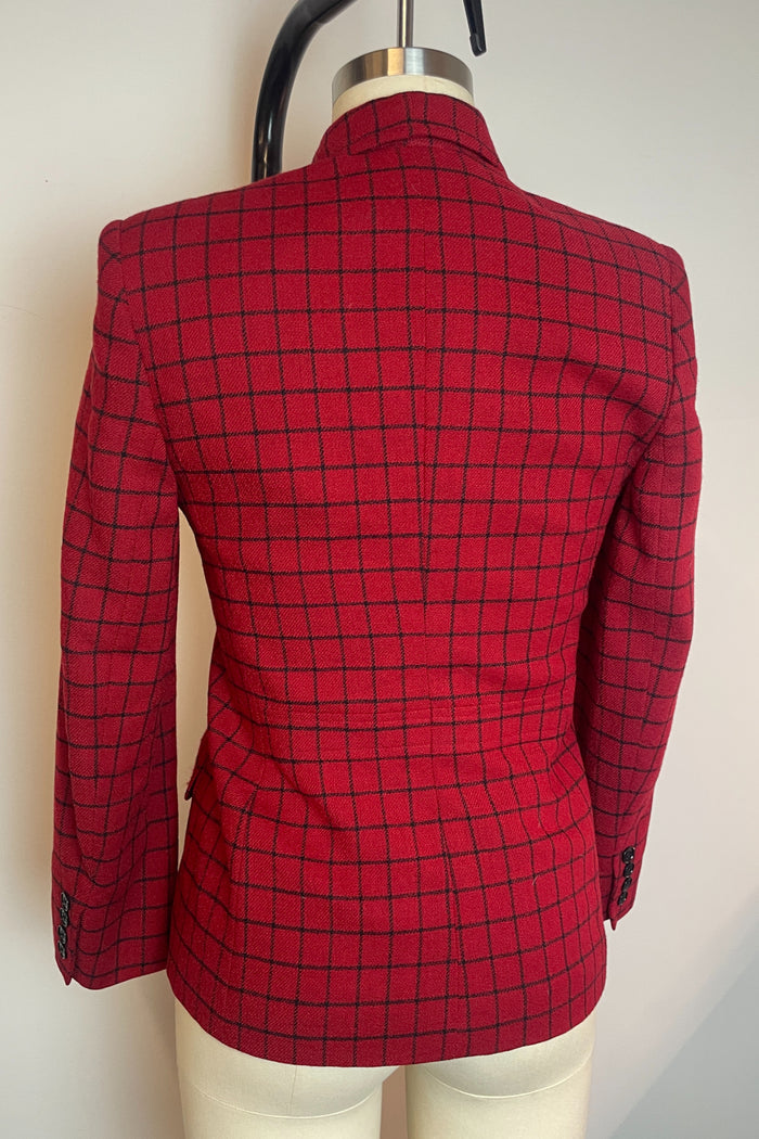 Vintage Ralph Lauren Wool Red Check Jacket image 2