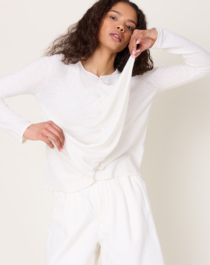 Lauren Manoogian Wave Cardigan in Bone