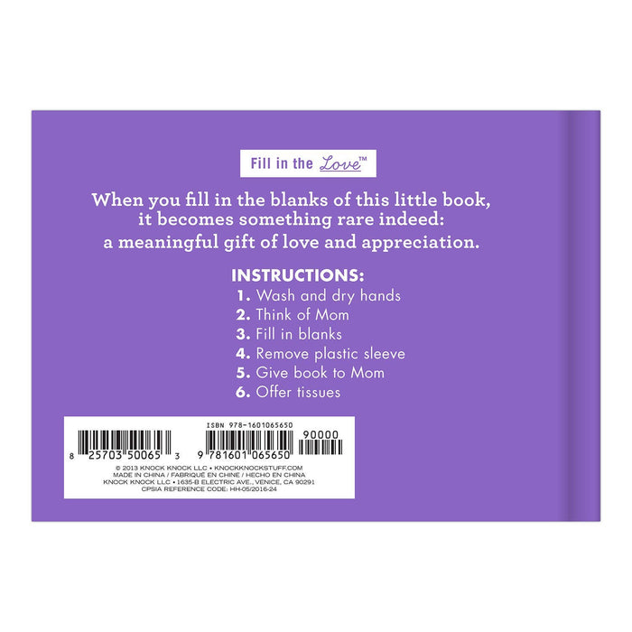 What I Love about Mom - Fill in the Love Book - Wee Bee Baby Boutique