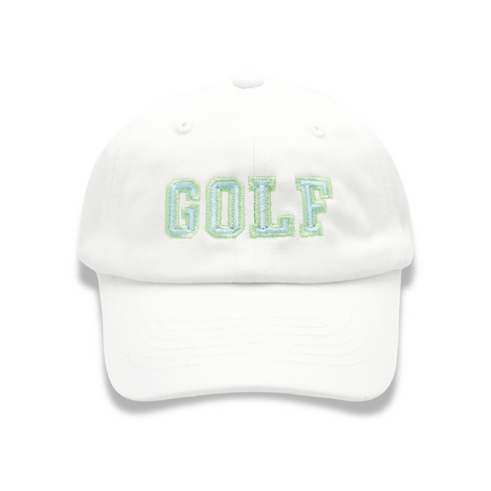 White GOLF Baseball Hat - Youth
