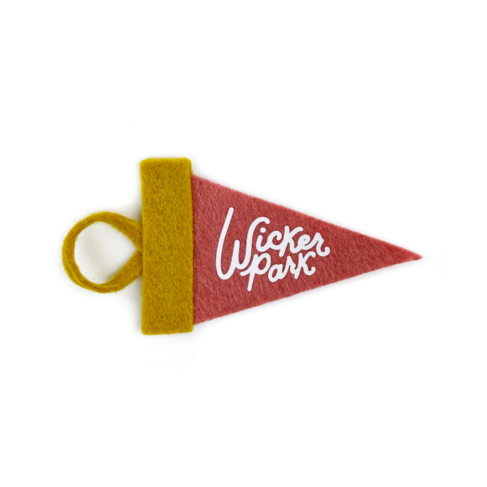 Wicker Park Chicago Mini Felt Pennant