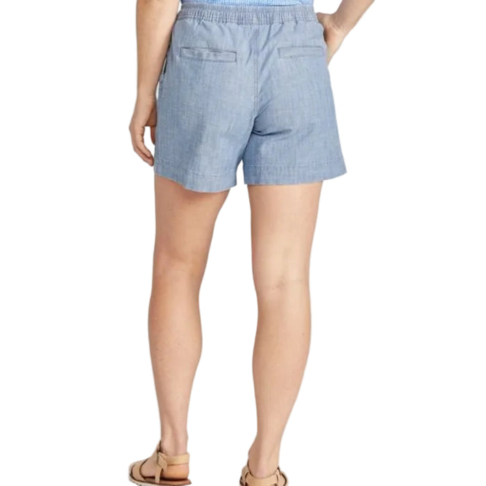 Women's Lakewashed Mid-Rise Chambray Dock Shorts