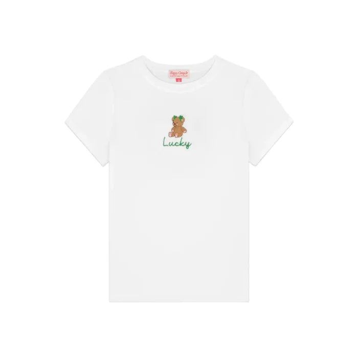 Women's Lucky Me Short Sleeve Baby Tee Shirt