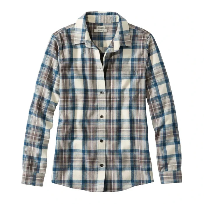 Women's Scotch Plaid Flannel Buttondown Shirt