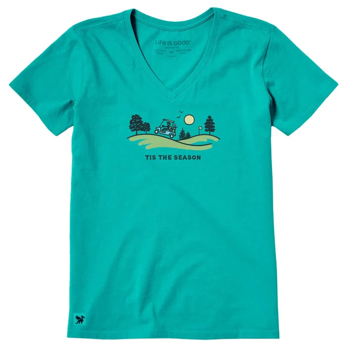 Women's Tis the Season Golf Vista Short Sleeve Crusher-LITE Vee Shirt