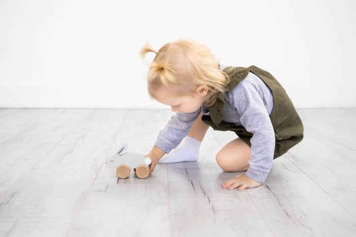 Wooden Toy Push-Along Bunny - Wee Bee Baby Boutique