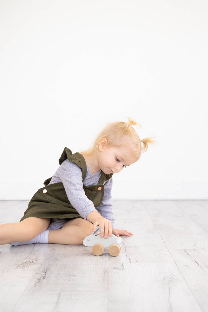 Wooden Toy Push-Along Bunny - Wee Bee Baby Boutique