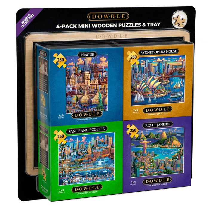 World Cities - 4-Pack Mini Puzzles