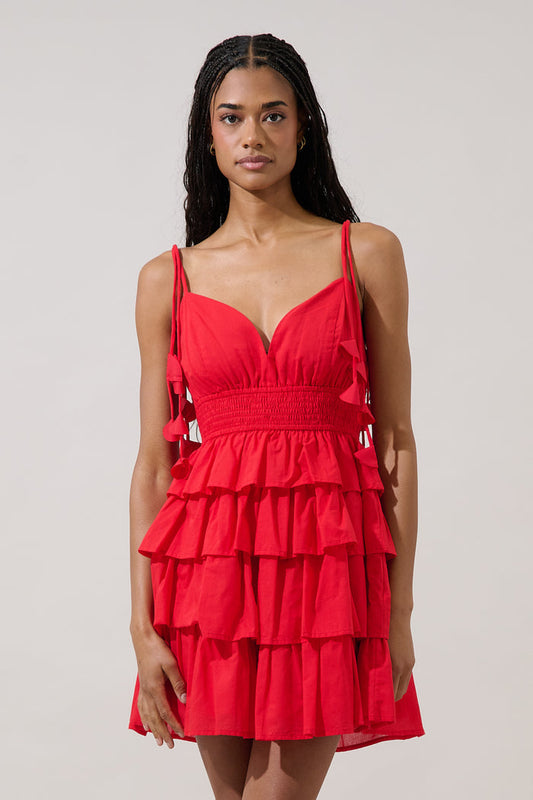 Wynne Ruffle Tiered Mini Dress