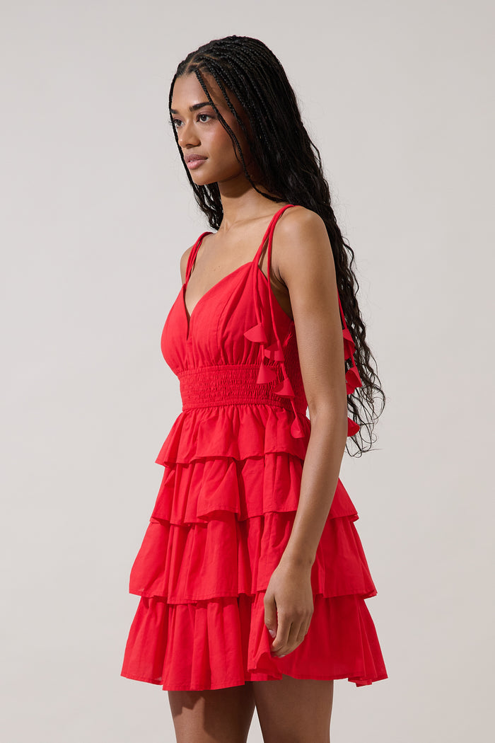 Wynne Ruffle Tiered Mini Dress