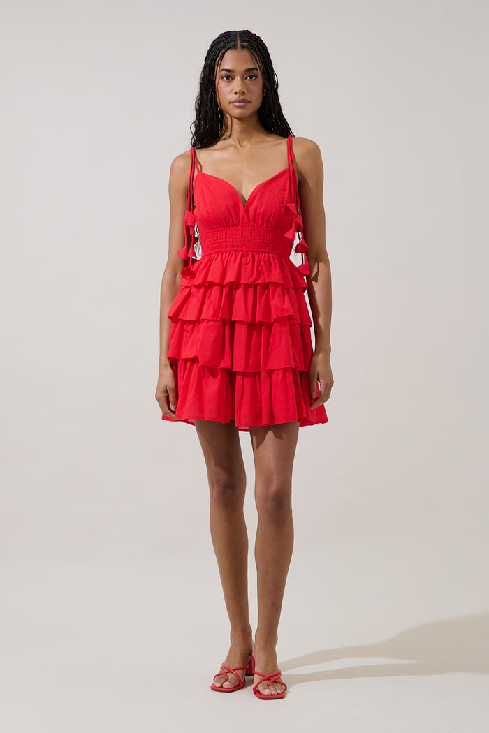 Wynne Ruffle Tiered Mini Dress