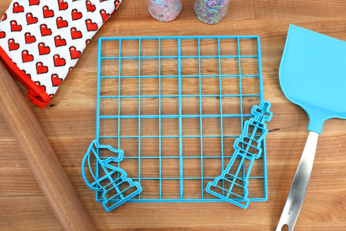 XL 12 Inch Chess Board Cookie Cutters - FFXIV Birthday Cookie Cake Cutter - FF14 Baking