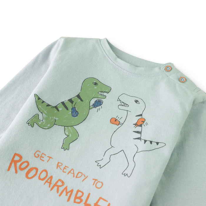 Yael Long Sleeve T-Shirt With Boxing Dino Print