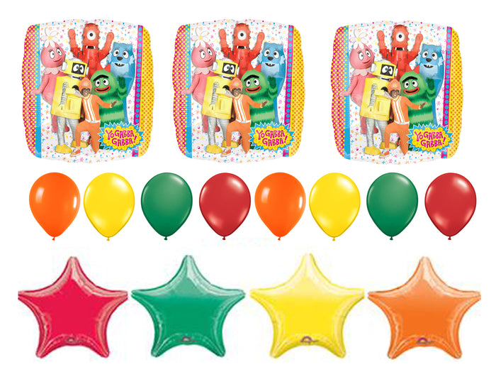 Yo Gabba Gabba Birthday Balloons 15pc