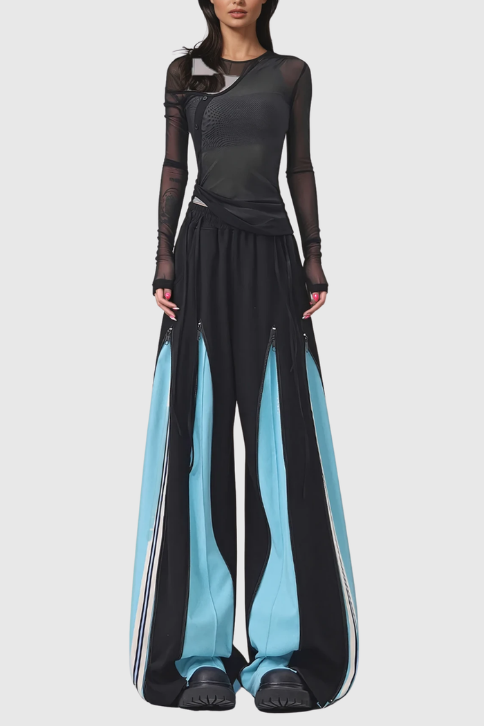 Yoel Deconstruct Stripe Barrel Pants