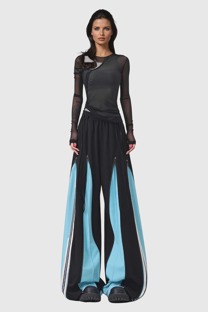 Yoel Deconstruct Stripe Barrel Pants