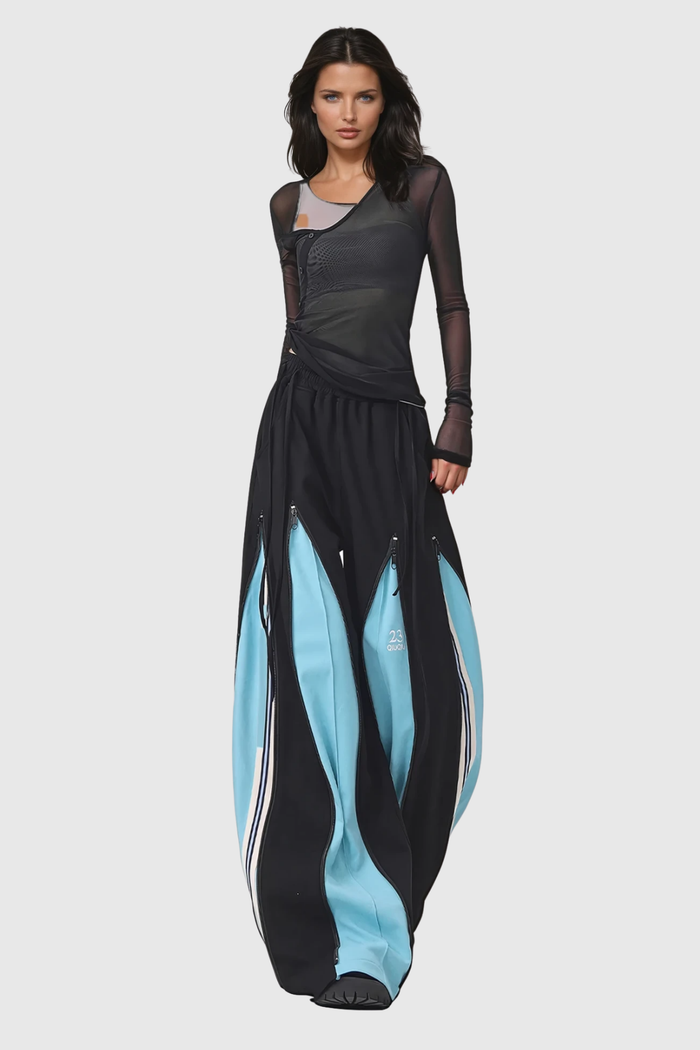 Yoel Deconstruct Stripe Barrel Pants