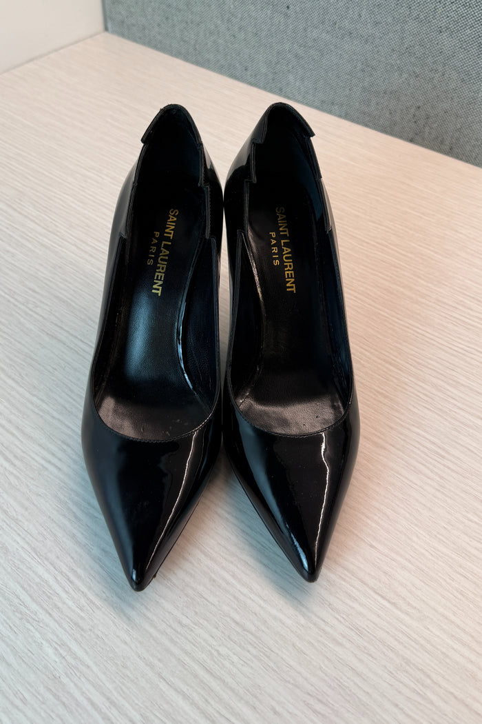 Saint Laurent Black Patent Leather Pumps image 4