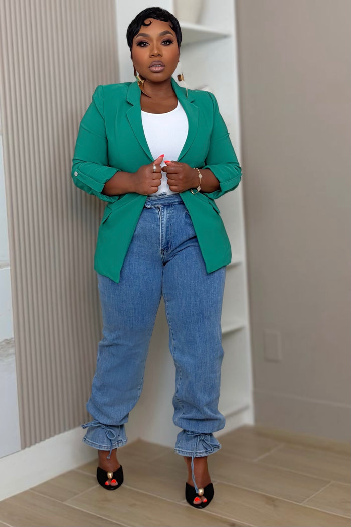 Yvette Boyfriend Blazer - Green