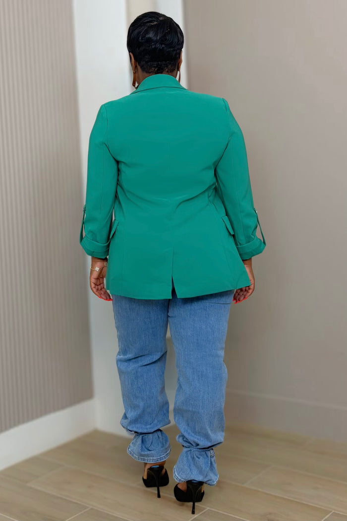 Yvette Boyfriend Blazer - Green