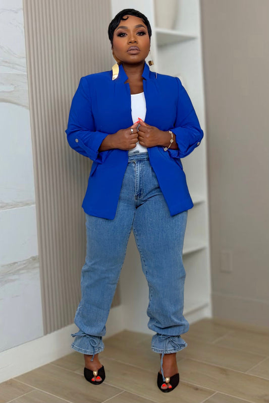 Yvette Boyfriend Blazer - Royal Blue
