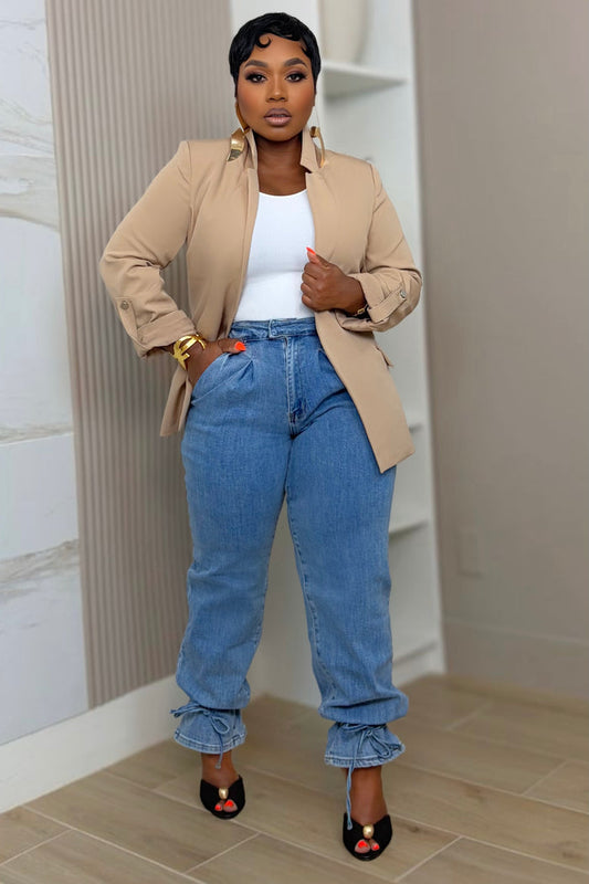 Yvette Boyfriend Blazer - Taupe