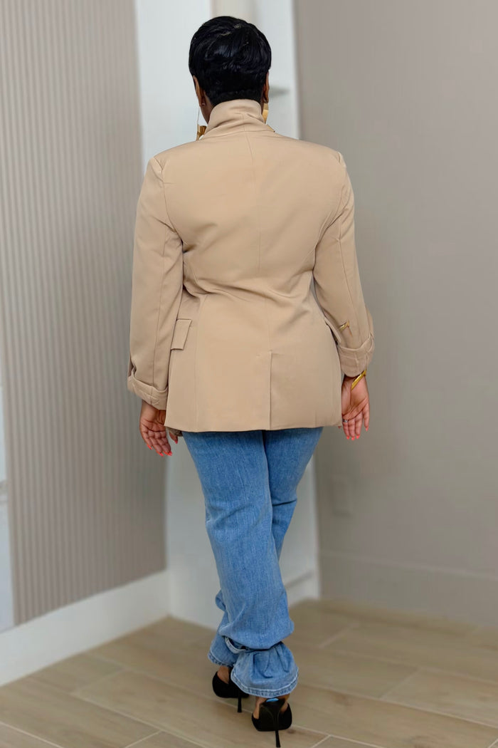 Yvette Boyfriend Blazer - Taupe
