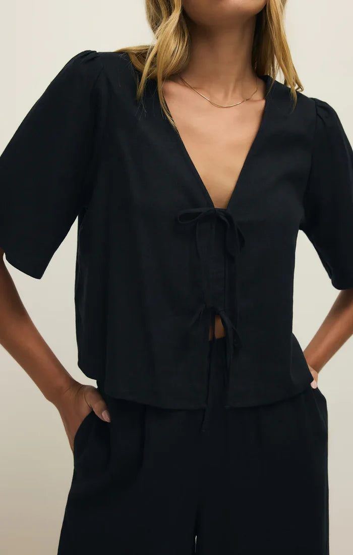 Z Supply | La Belle Linen Cropped Top