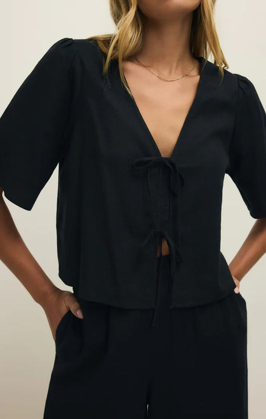 Z Supply | La Belle Linen Cropped Top