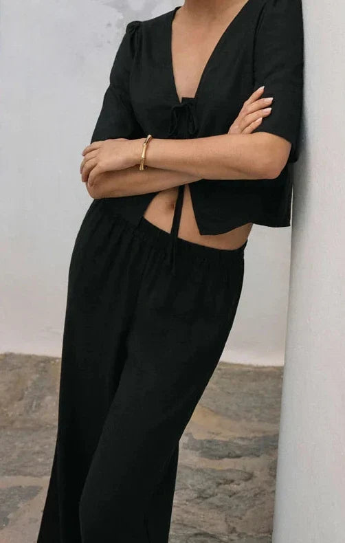 Z Supply | La Belle Linen Cropped Top