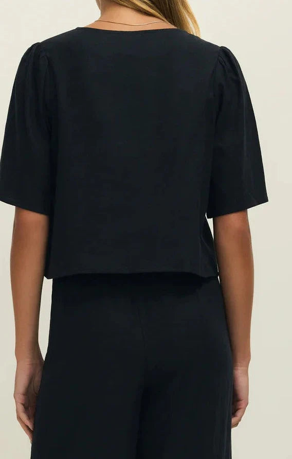 Z Supply | La Belle Linen Cropped Top